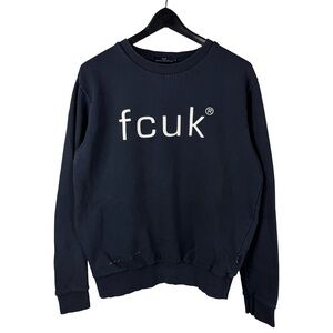 Mens Y2K FCUK French Connection Streetwear Parody Pullover Sweatshirt Size M